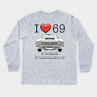 I love 69 Road Runner Kids Long Sleeve T-Shirt